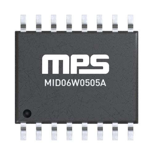 MONOLITHIC POWER SYSTEMS (MPS) MID06W0505AGY-3R-P DC-DC Switching Regulator, Isolated, Fixed, Regulated, 3 kV Iso, 4.5 to 5.5 V In, 5 V Out, WSOIC-16
