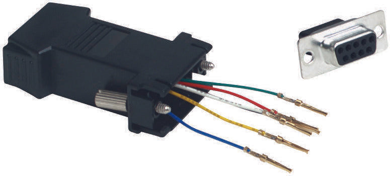 UNICOM DEM-45M ADAPTER, DE-9 PLUG-RJ45 JACK