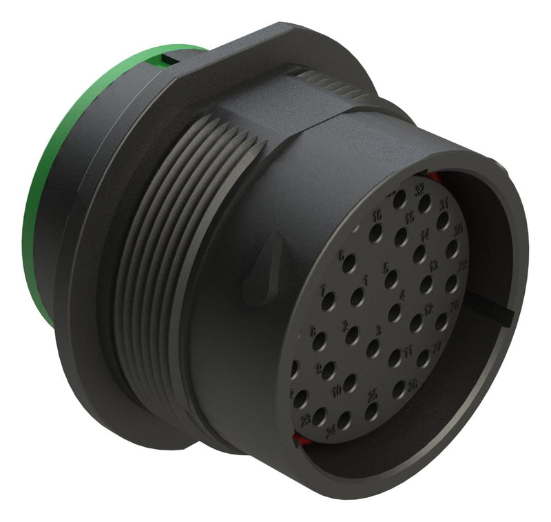 AMPHENOL SINE/TUCHEL AHDP04-24-33SN-SRA CIRCULAR CONNECTOR, RCPT, 24-33, CRIMP