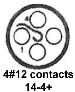 CINCH CONNECTIVITY SOLUTIONS BACC63CB14-4P6 Circular Connector, BACC Series, MIL-DTL-26500 Series, Straight Plug, 4 Contacts, Crimp Pin