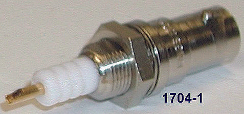 KINGS 1704-1 QD RF/COAXIAL, SHV BULKHEAD JACK, STRAIGHT, SOLDER