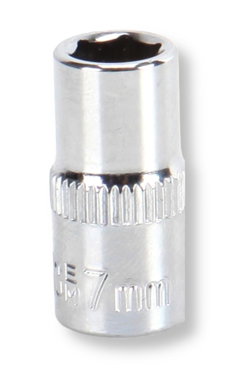 MULTICOMP PRO MP14-CRV07 Socket, Hex, 7mm, 1/4" Drive Size, Chrome Vanadium, DIN3120