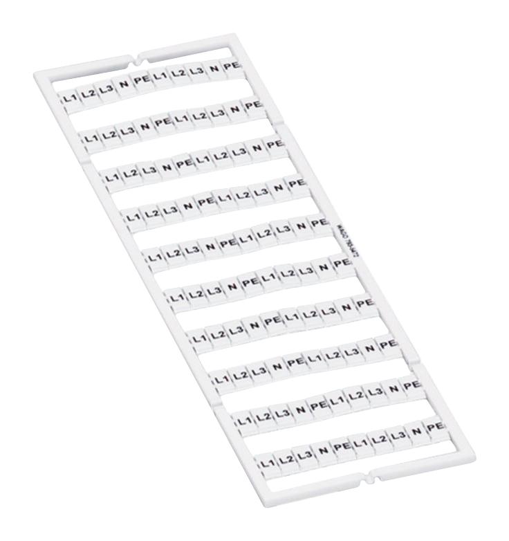 WAGO 793-5472 Terminal Block Marker, White, Black Marking, Marking Card, WAGO 5mm Width Terminal Blocks