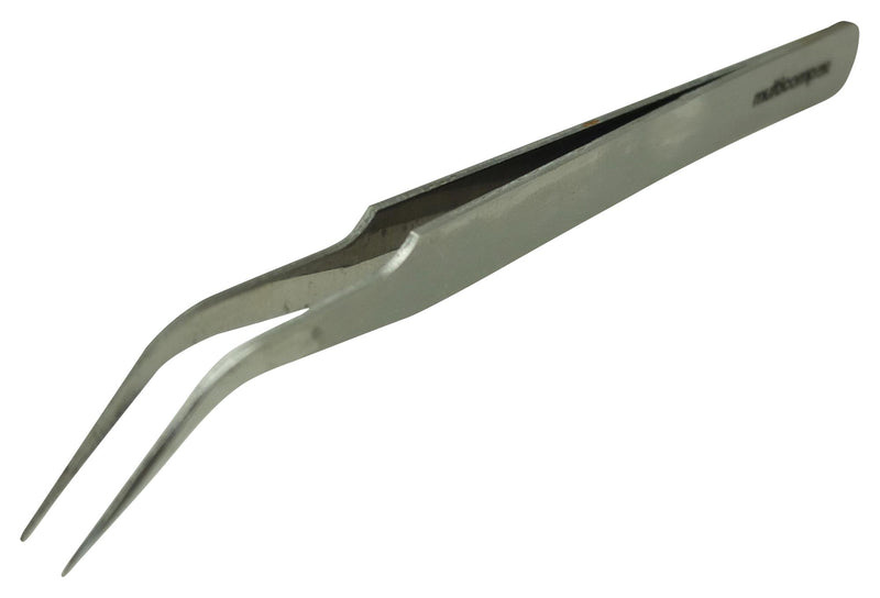 MULTICOMP PRO MP015184 Tweezers, Curve Tip, 110mm OAL, Stainless Steel Body/Tip