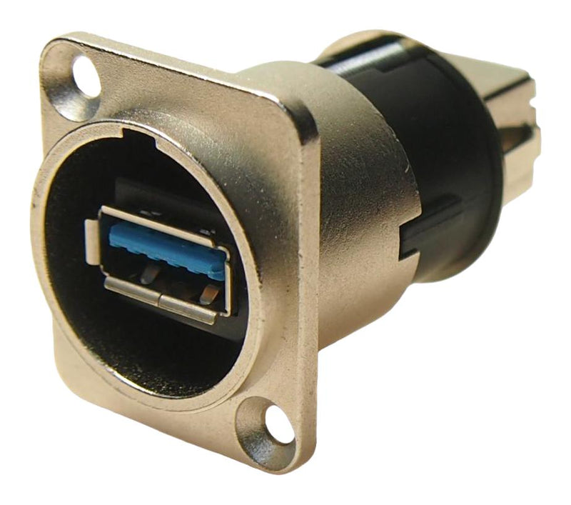 MULTICOMP PRO MP-CP30106 USB Adapter, USB Type A Receptacle, USB Type B Receptacle, USB 3.0, MP XLR FEED THROUGH USB
