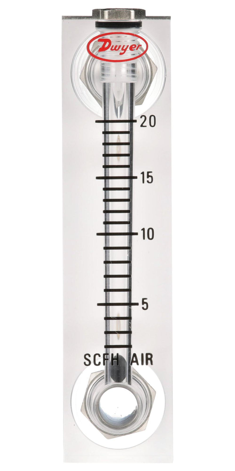 DWYER VFA-5 Air Flowmeter, 2SCFH to 20SCFH, 5%, 3.175mm, 10bar, VF Series Flow Meter