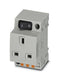 PHOENIX CONTACT EO-G/PT/SH/S Pin & Sleeve Connector, 13 A, 250 V, DIN Rail Mount, Socket, 2P+E, Grey 0804069