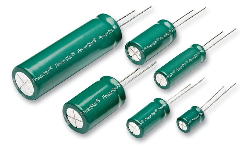 EATON ELECTRONICS HV1860-2R7107-R Supercapacitor, 100 F, 2.7 V, Radial Leaded, -10%, +30%, 7.5 mm, 1000 hours @ 65&deg;C