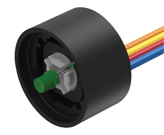 EAO 84-8511.5640 Contact Block, Series 84, Green LED, 24 Vdc, 10 mA, SPST-NO, Flat Ribbon Cable, IP40