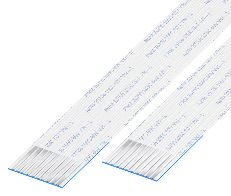 GCT 10-10-A-0304-C-4-08-4-T FFC / FPC Cable, 10 Core, 1 mm, Same Sided Contacts, 12 ", 304 mm, White