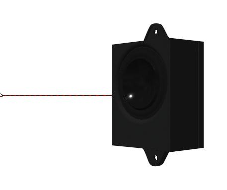 PUI AUDIO ASE04508MR-LW150-WP-R Speaker, 420 Hz to 20 kHz, 8 ohm, 2.5 W, 80 dBA, Round with Rectangular Frame, Panel Mount