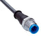 SICK YM2A14-150UB3XLEAX Sensor Cable, A Coded, Black, M12 Plug, Free End, 4 Positions, 15 m, 49.2 ft