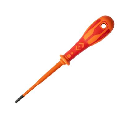CK TOOLS T49245-1 Slim Screwdriver, VDE, MOD1, 100 mm Length Blade, 195 mm Overall Length, Dextro Series