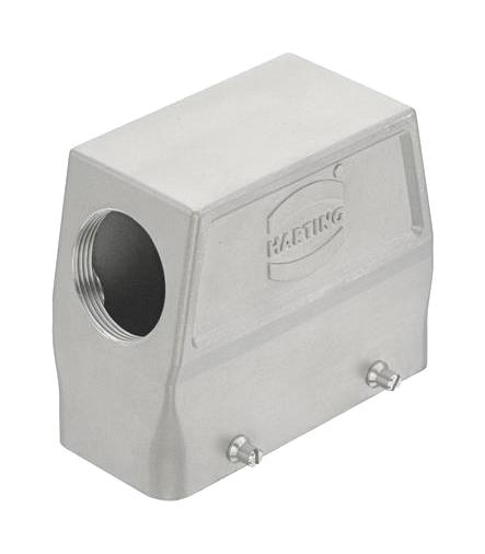 HARTING 19440160527 Heavy Duty Connector, Hood, Side Entry, Stainless Steel Body, 2 Lever, 16B