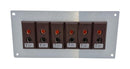 LABFACILITY IS-T-FF + FSP-6 Thermocouple Connector, 66 x 145mm Panel, Standard, T, Socket, 6Way, Brown, IEC, Fascia Mount
