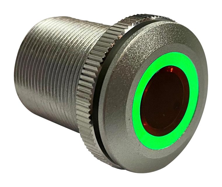 Lascar CTL-SW-LO CTL-SW-LO Touchless Switch Infrared NO LED 40mm Green Red 24 VDC Aluminium Alloy New