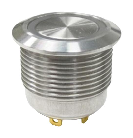 MULTICOMP PRO MPM19-A02FN-0-JR-0V Pushbutton Switch, MP Pushbutton Switches Round-Flat, 19.2 mm, SPST-NO-DM, Off-(On), Round Flat