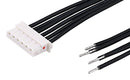 MOLEX 226431-1063 Cable Assembly, Mini-SPOX Receptacle to Free End, 6 Ways, 2.5 mm, 1 Row, 300 mm, 11.8 "