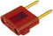 POMONA 3452-2 Double Pin Tip Plug w/ Shorting Bar, 3000V, 5A, Red