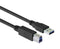 L-COM CAU3ZAB-3M USB Cable, Type A Plug to Type B Plug, 3 m, 9.8 ft, USB 3.0, Black