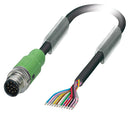 PHOENIX CONTACT 1430530 Sensor Cable, M12 Plug, Free End, 12 Positions, 1.5 m, 4.9 ft GTIN UPC EAN: 4046356456357 SAC-12P-MS/ 1,5-PUR SCO