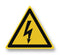 BRADY 223307 Safety Sign, Hazard, Electrical Danger (Symbol), PET(Polyester), 43 mm, 50 mm, Black on Yellow