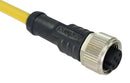 AMPHENOL LTW M12A-12BFFM-SL8A01 Sensor Cable, A Coded, Black, M12 Receptacle, Free End, 12 Positions, 1 m, 3.3 ft, M Series
