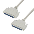 L-COM CSMN37MM-5 Computer Cable, D Subminiature Plug, 37 Way, D Subminiature Plug, 37 Way, 5 ft, 1.5 m, Light Grey