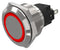EAO 82-6151.0114 LED Panel Mount Indicator, Red, 24 V, 22 mm, 10 mA, IP65, IP67