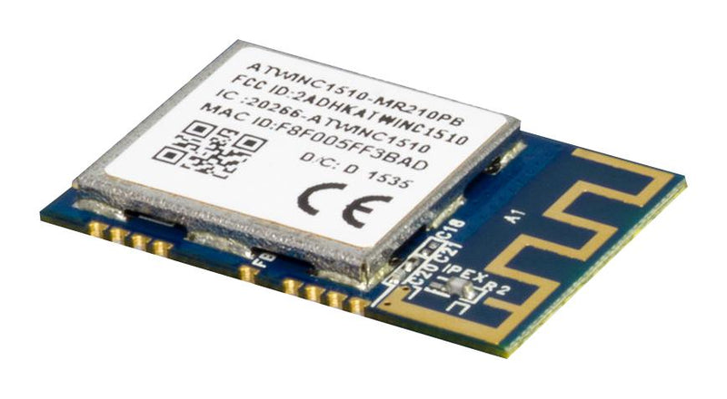 MICROCHIP ATWINC1500-MR210UB1961 Wireless LAN Module, 2.4GHz, SmartConnect IoT Module, 4Mb Flash, u.FL Antenna Connector