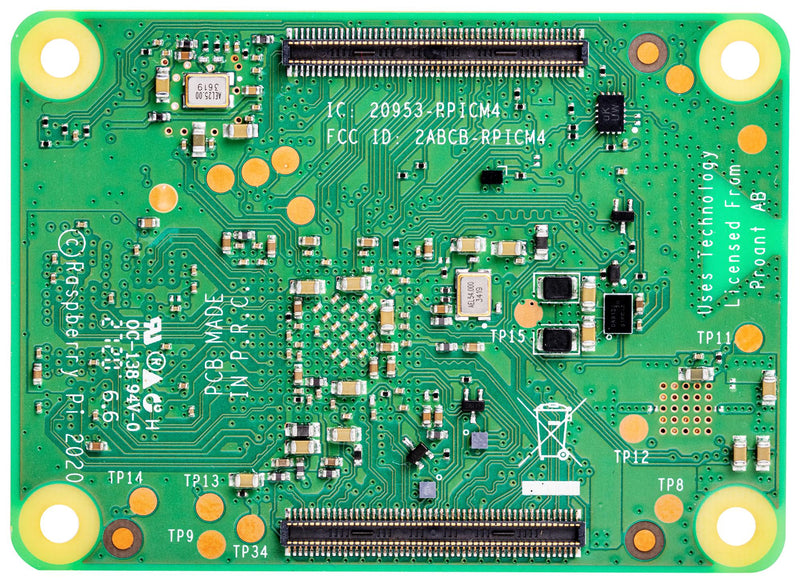 RASPBERRY-PI CM4101000 Raspberry Pi Compute Module 4 Lite, BCM2711, ARM Cortex-A72, 1GB RAM, WiFi