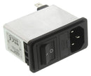 Schaffner FN286-6-06 FN286-6-06 Filtered IEC Power Entry Module C14 General Purpose 6 A 250 VAC 2-Pole Switch