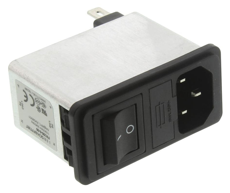Schaffner FN286-6-06 FN286-6-06 Filtered IEC Power Entry Module C14 General Purpose 6 A 250 VAC 2-Pole Switch