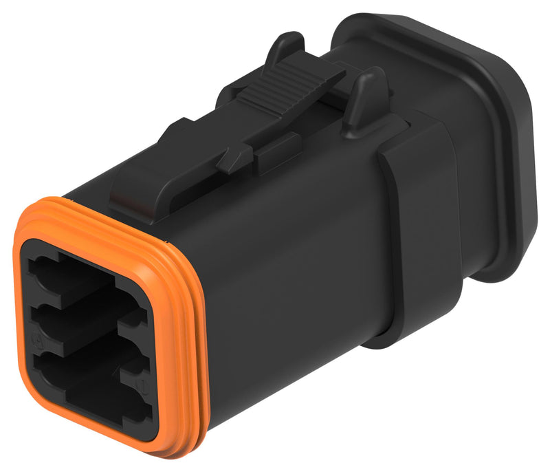 DEUTSCH - TE CONNECTIVITY DT06-6S-CE13 Automotive Connector Housing, Black, DT Series, Plug, 6 Ways, AMP DT Series Size 16 Socket Contacts