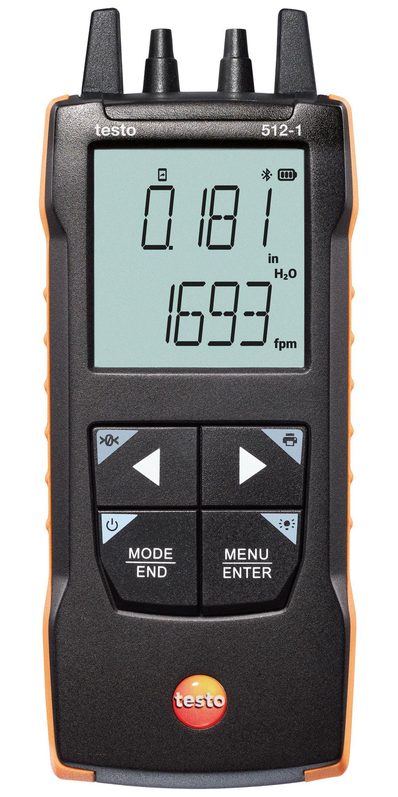 TESTO 0563 1512 Pressure Manometer, Testo&nbsp;512-1, 0hPa to 200hPa, 0.001, -20 &deg;C to 50 &deg;C