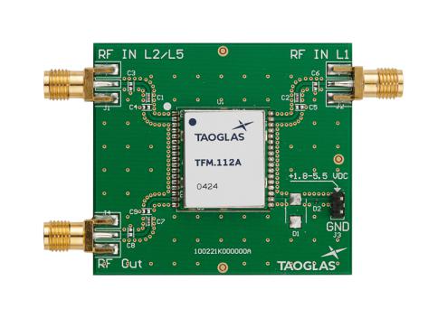 TAOGLAS TFMD.112A Evaluation Board, TFM.112A, GNSS Front End Module