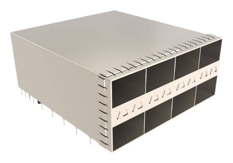 AMPHENOL COMMUNICATIONS SOLUTIONS U95R3Q5404LLH1B I/O Connector, QSFP+, 228 Position, with Light Pipe, Press-Fit