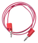 MUELLER ELECTRIC BU-2020-A-60-2 Banana Test Lead, 4mm Stackable Banana Plug, 4mm Stackable Banana Plug, 59 ", 1.5 m, Red, 5 A