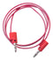 MUELLER ELECTRIC BU-2020-A-60-2 Banana Test Lead, 4mm Stackable Banana Plug, 4mm Stackable Banana Plug, 59 ", 1.5 m, Red, 5 A