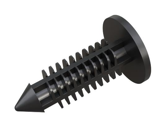 TR FASTENINGS RP0000383366 Expansion Rivet, Nylon 6.6 (Polyamide 6.6), 19mm OAL, 5mm Mounting Hole Dia