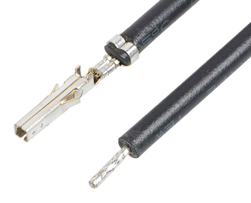 MOLEX 215341-1125. Cable Assembly, 16 AWG, Pre-Crimped Mini-Fit Jr. Socket to Free End, 17.7 ", 450 mm