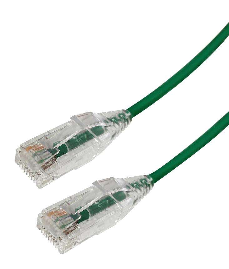 VIDEK 2994-15G Ethernet Cable, LSZH, Cat6, RJ45 Plug to RJ45 Plug, UTP (Unshielded Twisted Pair), Green, 15 m