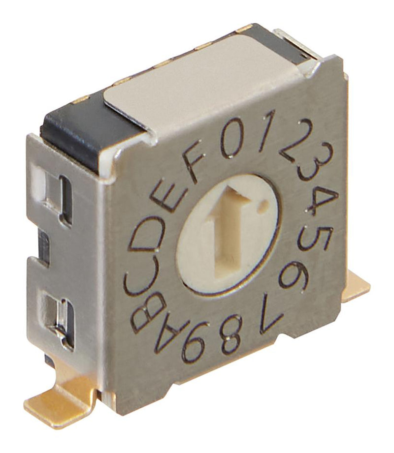 NKK SWITCHES FD02FR16H ROTARY CODED SWITCH, 16POS, 20V, R/A SMD