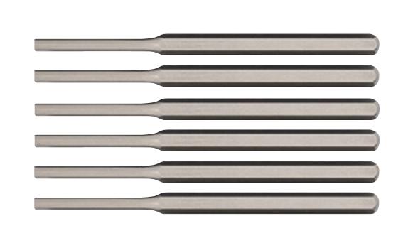 MULTICOMP PRO MP013702 Pin Punch Set, Parallel, S2 Steel, 105 mm L, 6 Pieces