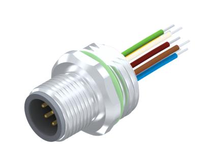 AMPHENOL CONEC 43-01011 Sensor Cable, A Coded, M12 Plug, Free End, 8 Positions, 500 mm, 19.7 "