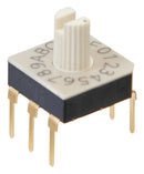 NKK SWITCHES FD01KR16P ROTARY CODED SWITCH, 16POS, 20V, TH