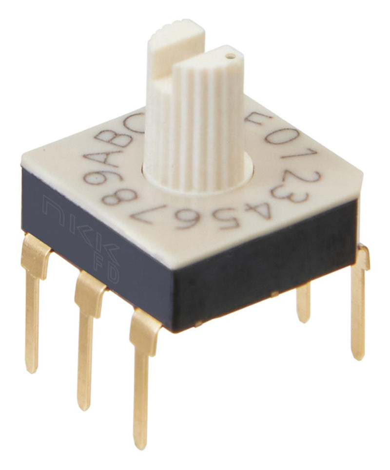 NKK SWITCHES FD01KR16P ROTARY CODED SWITCH, 16POS, 20V, TH