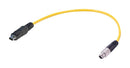 HARTING 33280208002100 Ethernet Cable, M8, SPE Plug to SPE Plug, Yellow, 10 m, 32.8 ft