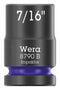 WERA 05005517001 Socket, Hexagonal, Impaktor, 3/8" Drive, 7/16" AF, 30mm L