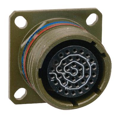 AMPHENOL SOCAPEX D38999/20WJ37BN Circular Connector, MIL-DTL-38999 Series III, D38999/20 Series, Wall Mount Receptacle, 37 Contacts